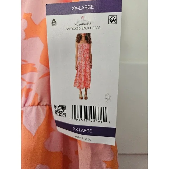 Social Standard by sanctuary smocked back dress floral NWT size XXL - Picture 3 of 8